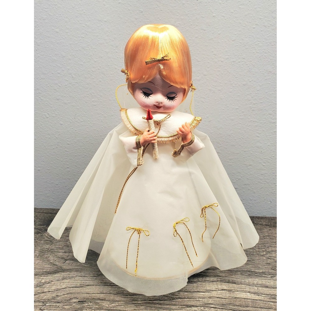 Vintage 60s‎ Japan Rotating Christmas Musical Angel 10.5" Ardco Sankyo Christmas